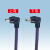 工业相机线缆USB2.0A公to迷你Mini带锁高柔拖链屏蔽带磁环数据线 凸口款(15间距)(上弯或下弯) 8m