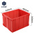 正奇谊 加厚周转箱 零件盒 长方形塑料箱物流箱 整理箱 可加盖子 红色 550-350箱620*485*360