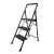 稳耐梯子人字梯三步梯1.3米折叠铁梯宽踏板 S403-1CN