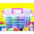 超轻粘土儿童环保橡皮泥黏土幼儿园工具diy材料太空彩泥 收纳盒装24色杯装+配件