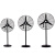 海斯迪克 HKW-321 工业风扇 商用立式强力摇头落地扇铝叶 750型 3米电线