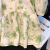 PZCL女士衬衣2024新款秋季时尚高档法式碎花衬衫女短袖夏季甜美方领泡 浅绿色 S