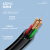  隆言 M12连接器4芯公头带线PLC传感器电缆防水阻燃航空插头线束A型弯头款0.5m LY-PC34A1