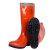 瑞可特 RZF14 反光高筒雨鞋 劳保工作鞋清洁工高帮雨靴环卫靴水鞋 橙色高帮 42码 