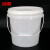 冰禹 BYyc-227 圆形塑料水桶 涂料桶办公室清洁拖把桶 10L白色