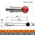 鑫士能 三次元探针三坐标测针红宝石测头测量头CNC机床测量设备M4不锈钢 M4*8.0*16（7557） 