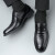 波图蕾斯(Poitulas)皮鞋男士英伦套脚商务休闲鞋轻便软底正装鞋 9526 黑色 42