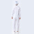 安美尚（ams) 白色条纹分体式无尘服套装+白色小工帽 M码 1套（10套起订）