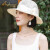 赫菲索斯（HEPHSORON）品牌遮阳帽女夏季法式复古赫本风大檐礼帽时尚太阳帽防晒帽子女 米白色