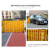 百金顿 可伸缩护栏 轮式折叠塑料围栏  道路交通施工隔离排队移动围挡带轮子 3800*1000mm 黄色