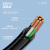  隆言 M12连接器8芯公头带线PLC传感器电缆防水阻燃航空插头线束A型弯头款5m LY-PC38E5