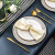 沃之沃（VOZVO）欧式西餐餐具套装美式轻奢样板间西式牛排西餐盘子刀 彩绘1人套餐（深蓝色餐垫）