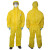 耐呗斯 化学连体防护服 防尘防液体喷溅隔离衣 双门襟双拉链 NBS4402TP XL码 黄色1件
