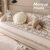 摩洛哥复古棉麻沙发垫北欧夏季通用坐垫罩 夜白(棉麻) 65*70cm