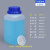 水杉1L升半透明色蓝盖大口方瓶配内盖加厚耐酸碱塑料瓶化学试剂瓶1kg
