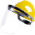 工孚 安全帽式支架面屏面罩防护冲击头戴式焊帽 单位：套 支架+黑屏 