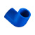 联塑（LESSO）90°弯头(PVC-U给水配件)蓝色 dn90