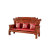 喜林万居 红木家具 非洲花梨（学名：刺猬紫檀）实木沙发新中式家具客厅实木沙发组合 123沙发六件套单+双+三+大平+2角