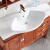 优咖乐欧式浴室柜简欧北欧橡木实木浴室柜落地式实木浴室柜组合面盆洗手 白色0.6米双门