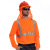 安大叔 JJ-E804 荧光橙 圆领长袖反光T恤 3M安视透气反光材料 涤纶鸟眼透气面料 定做 S码 1件