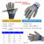 定制A9防割钢丝手套级软防切割划五指伤不锈钢裁剪洗碗纯防护手套 不锈钢钢环手套一只 腕部加长22cm 食品级(尺码 XS