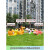 户外卡通动物熊猫分类垃圾桶玻璃钢雕塑游乐园商场用美陈装饰摆件 明黄色 105熊猫垃圾桶B款