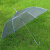 阿尤布渐变彩色透明雨伞男女创意长柄直柄自动伞广告伞定做印字LOGO印刷 16骨 白色(加固)