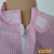 CESK夏季款短袖上衣立领拉链短款短袖夹克洁净无尘服防尘静电衣厂服 粉红色 XXL