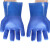 全浸塑杀鱼橡胶止滑加厚全胶皮防水防滑工作耐磨防油劳保手套 蓝色磨砂手套（10双） 均码