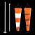 风向袋耐用型风向筒风向旗气象风向标反光夜光风向袋 橙色荧光1.5米