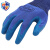 威姆仕浸胶劳保手套升级挂胶涂胶防滑耐磨建筑防护手套 蓝紫色手套12副