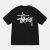 斯图西basic:logo世界巡游短袖t恤男女同款 sy 黑色短袖基础logo M 100-140斤