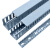 阻燃PVC行线槽走线槽蓝色线槽电缆桥架电缆配线槽布线槽电线明装 25*25/100米 正料（灰色）