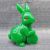 工匠时光玉兔摆件生肖兔子绿招财一对创意装饰品结婚礼品小白兔 大号福兔一对（白色）