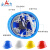 安力 安全帽工地建筑工程电力国标ABS领导监理安全头盔透气免费印字 圆形透气16-1蓝色