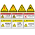 小心有电触电机械设备警告贴PVC小号 大号提示标志安全标识牌定做 当心激光JX05 (10张) 3x3cm