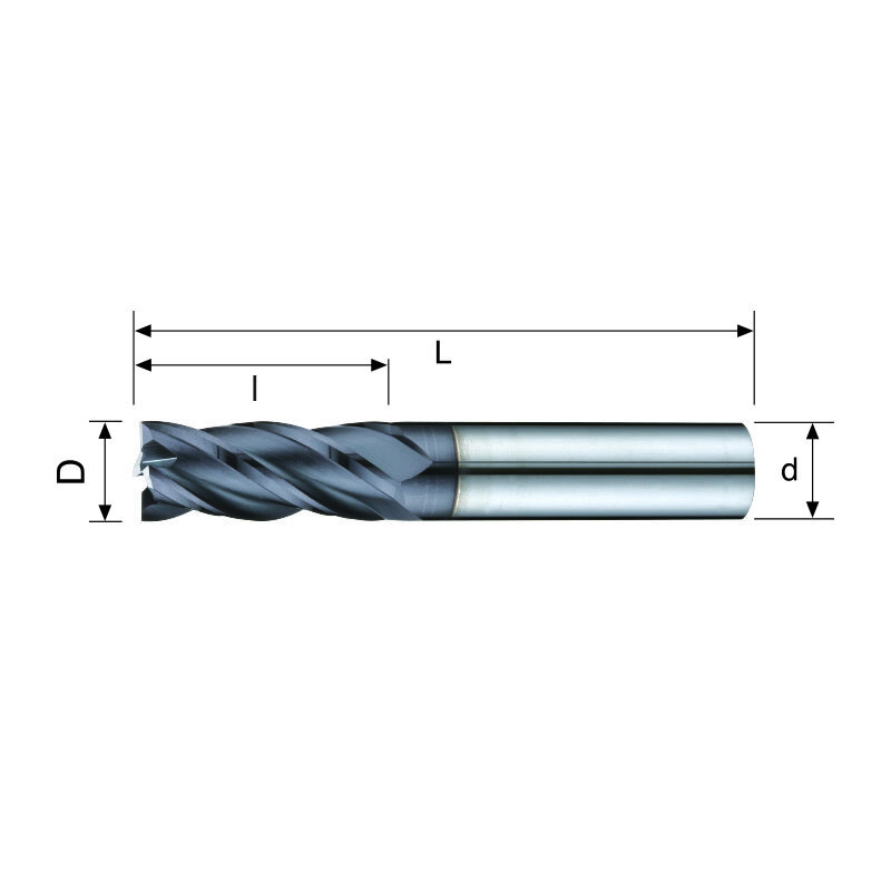 刃天行立铣刀 TGM4030-050S04通用加工4刃 平底铣刀  台湾生产  订制品