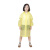 钢米 防暴雨随身携带轻便EVA非一次性连体雨衣 学生雨衣束口黄色（10件)3540412