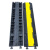 线槽减速带橡胶PVC电线电缆保护槽室内户外舞台地面过线桥盖线板 室内黄色带孔中一线(槽径30*60mm) 适合行人