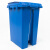 海斯迪克 HKW-190 塑料垃圾桶 分类连体脚踏垃圾桶 蓝色30L可回收物