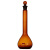 POMEX棕色天玻容量瓶A级可过检玻璃容量瓶定容瓶细颈梨形瓶