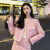 MBJO小香风半身裙高级感时尚套装女秋冬新款加厚短外套+两件套 粉色短外套（加棉加厚） S 80-96斤