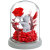 米勒斯小熊永生花情人节礼盒玫瑰花玻璃罩摆件生日送老婆礼物女朋友 鲜花熊
