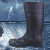 京斯坦 工矿雨靴男劳保鞋钢头钢底靴工地防护靴 高帮加钢板高筒水鞋  46码 
