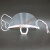 勋狸粑40塑料透明口罩餐饮口罩酒店餐厅厨房厨师口罩防雾防口水飞沫口罩 白边口罩 30只
