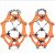 逸浪豪户外雪地防滑鞋套登山防滑靴子防滑12冰爪 橙色