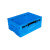 库达800-280A折叠物流箱蓝色塑料物料箱收纳周转箱加厚全新料储物箱可折叠可配盖子 蓝色 800×600×280mm