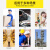 征战虎 春秋款牛仔工作服套装 反光条工装服劳保服男 QHF093 牛仔蓝 160-190