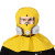 簌禧防毒面具全面罩化工喷漆农封闭帽子呼吸器全脸防护头罩放毒防尘 黄色套装