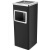 宅米兔（ZHAIMITU） 不锈钢烟灰桶 立式垃圾桶电梯口垃圾桶烟灰柱灭烟桶 黑色正方形 单位：个